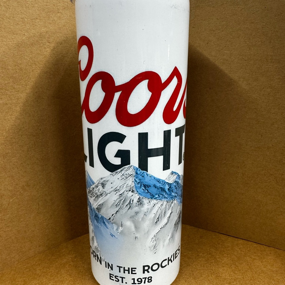 White and Red Coors Light Tumbler